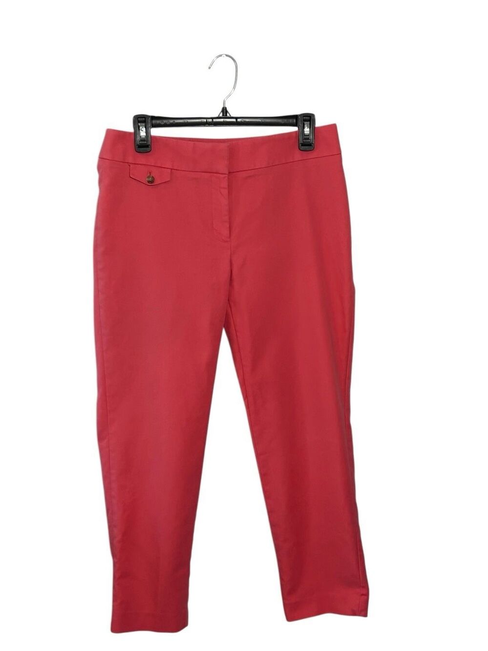 LOFT “Julie” cotton salmon colored cropped pants - 6